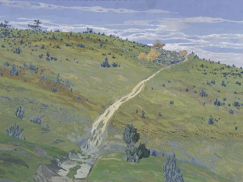 1873-Hugo Baar - Sentiero di montagna nei Beschidi
